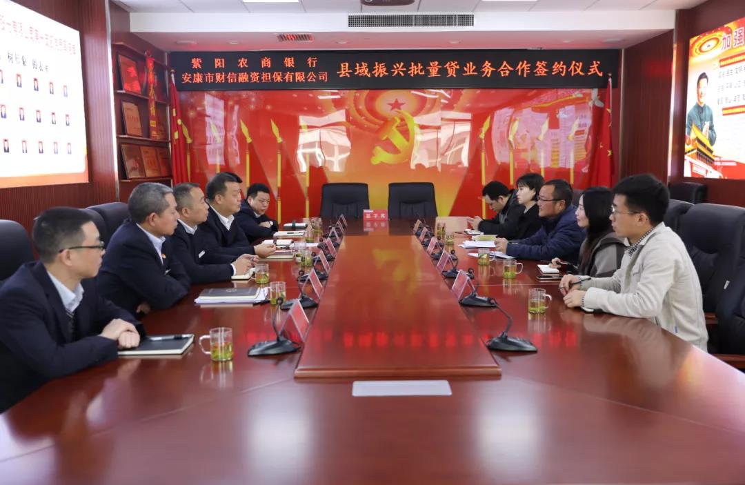 財(cái)信擔(dān)保公司與紫陽農(nóng)商銀行舉行“縣域振興批量貸”業(yè)務(wù)簽約儀式